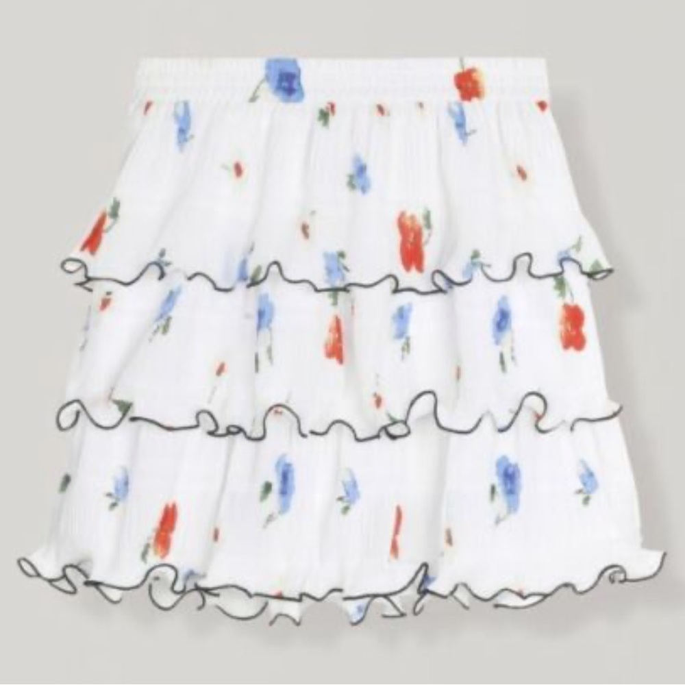 Ganni Lowell Floral Pleated Skirt Size 6